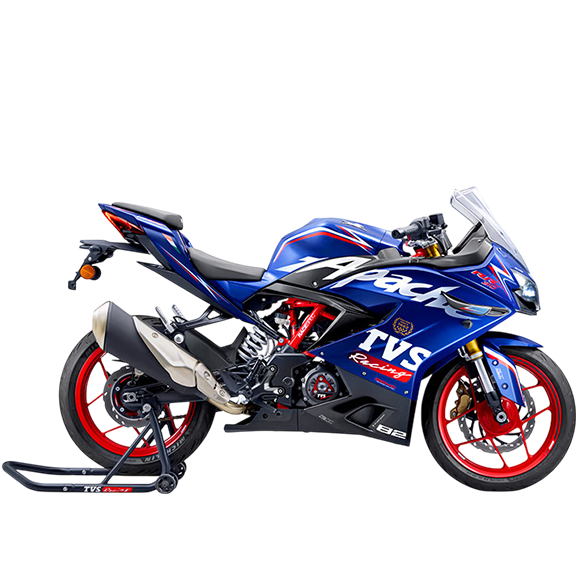 blue sports bike